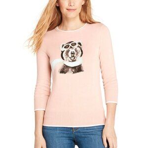 LANDS' END  Amelia Bearheart Supima Cotton Sweater